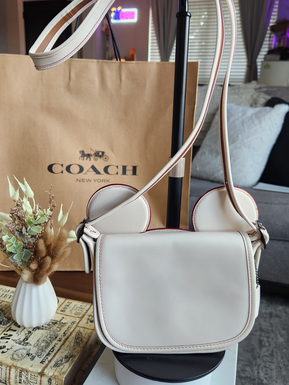 Limited-edition Disney Coach Patricia Saddle Bag in Glove Calf Leather.